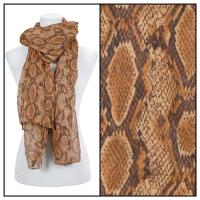 Scarves - Reptile Print 4116 - Brown