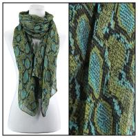 Scarves - Reptile Print 4116 - Blue