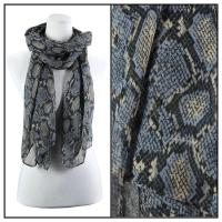 Scarves - Reptile Print 4116 - Grey