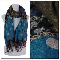 Scarves - Flowers and Dots 8138 - Olive