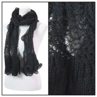Scarves - Crochet Wave 4068 - Black