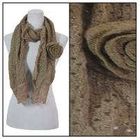 Scarves - Bohemian Flower #3 4081 - Brown