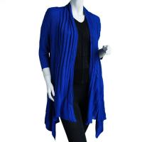 Magic Convertible Long Ribbed Sweater - Royal