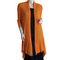 Magic Convertible Long Ribbed Sweater - Orange Coral