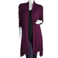 Magic Convertible Long Ribbed Sweater - Burgundy