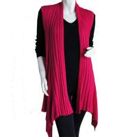 Magic Convertible Long Ribbed Sweater Vest - Magenta