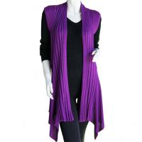 Magic Convertible Long Ribbed Sweater Vest - Purple