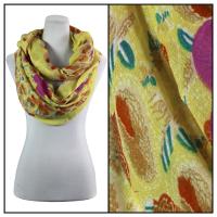 Infinity Scarves Wide - Polyester 1017 - Flower Border - Yellow