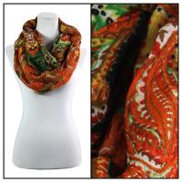 Infinity Scarves Wide - Polyester 1017 - Large Paisley - Orange