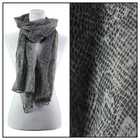 Scarves - Small Print Reptile 4117 - Black