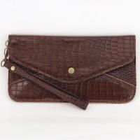 Wristlet - Crocodile - Brown