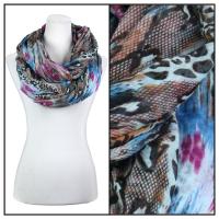 Infinity Scarves Wide - Snake Print 3062 - Blue