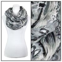 Infinity Scarves Wide - Snake Print 3062 - Grey