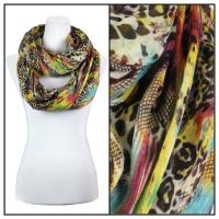 Infinity Scarves Wide - Snake Print 3062 - Yellow
