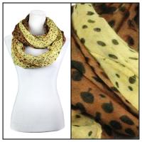 Infinity Scarves Wide - Animal Print 3064 - Yellow