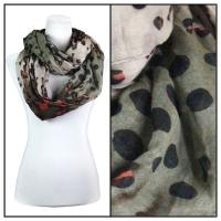 Infinity Scarves Wide - Animal & Dots 3119 - Black