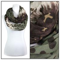 Infinity Scarves Wide - Animal & Dots 3119 - Khaki