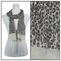 Scarves - Sequined Leopard 3139 - Beige