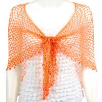 Shawls - Beaded Triangle - Pumpkin - AB