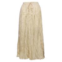 Skirts - Long Cotton Broomstick with Pocket - Solid Beige