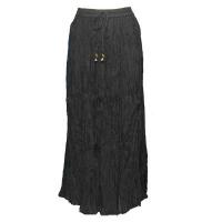 Skirts - Long Cotton Broomstick with Pocket - Solid Black