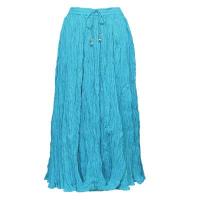 Skirts - Long Cotton Broomstick with Pocket - Solid Turquoise