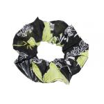 Georgette Scrunchies -  Black-Kiwi Floral