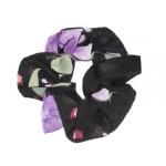 Georgette Scrunchies -  Black-Purple Floral