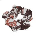 Georgette Scrunchies -  Chocolate-Ivory Floral
