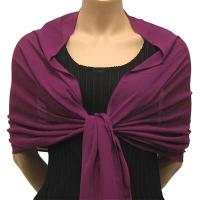 Georgette Shawls - Solid Raspberry