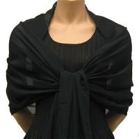 Georgette Shawls - Solid Black