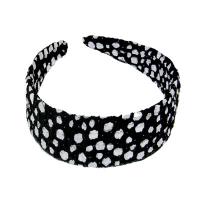 Georgette Headbands -  Polka Dot Black-White