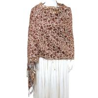 Pashmina Style Shawls - Woven Prints - Cheetah - Brown-Camel