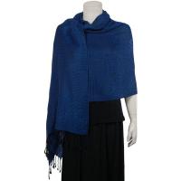 Pashmina Style Shawls - Woven Prints - Animal & Weave - Royal