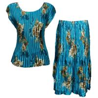 Sets Satin Mini Pleat - Cap / Skirt  - Taupe on Teal