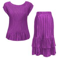 Sets Satin Mini Pleat - Cap / Skirt  - Solid Raspberry Sherbet