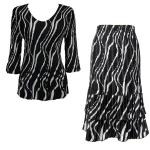 Sets Satin Mini Pleat - Three Quarter V-Neck