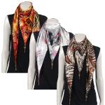 Scarves - Satin Triangle with Pendants
