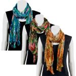 Scarves - Crinkle Tropical 50386