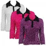 Coin Fishscale - 3/4 3 Button Contrast Collar