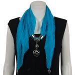 Scarves - Hearts on Heart Pendant - Chiffon