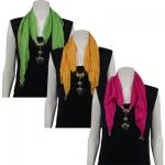 Scarves - Hearts on Heart Pendant - Chiffon