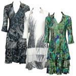 Satin Mini Pleats - Three Quarter w/ Collar Dress