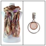 Scarves - Snake Print 0213 w/ Pendant