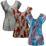 Satin Mini Pleats - Cap Sleeve V-Neck