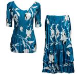 Sets Satin Mini Pleat - Half Sleeve V-Neck