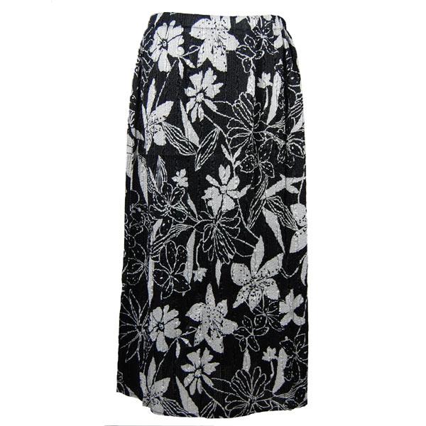 1092 - Magic Crush Skirts  Floral - White on Black - 