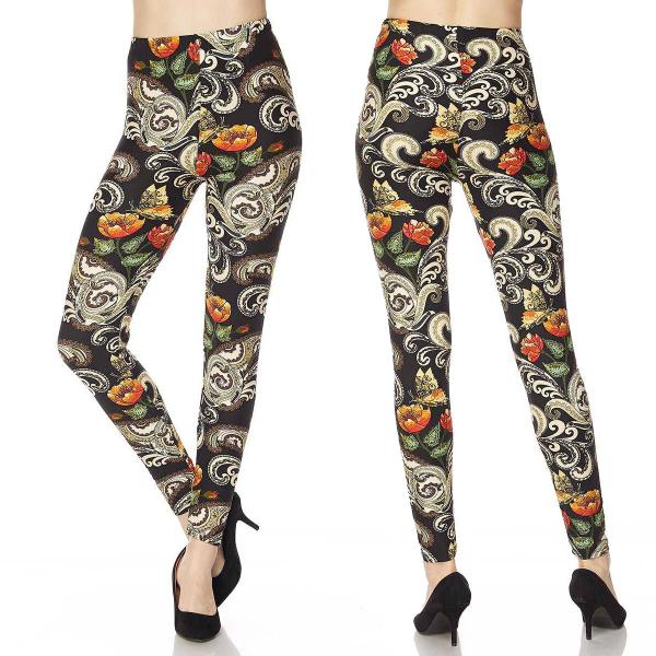 Wholesale 1284P - Leggings (Brushed Fiber Prints) F/461/One Size<br>
Multi Print (MB) - One Size Fits Most