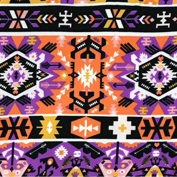 wholesale 1284P - Leggings (Brushed Fiber Prints) N/124/One Size<bR>
Navaho Purple/Orange   - One Size Fits Most