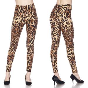 1284P - Leggings (Brushed Fiber Prints) J/274P/Plus Size<br> 
Animal Print  - One Size Fits Most